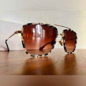 KREWE Sunglasses - VAIL - 18K Titanium + Harlequin